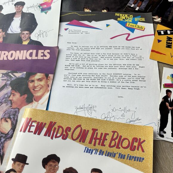 New Kids On The Block VTG Tapes Magazines Button Ticket RARE HUGE LOT Scrapbook - Picture 13 of 16